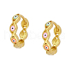 S925 Sterling Silver Evil Eye Hoop Earrings JF1110-1-4