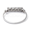 Non-Tarnish Round Beaded 304 Stainless Steel Bangles BJEW-G700-08P-3
