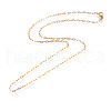 Ion Plating(IP) 304 Stainless Steel Cable Chains Necklaces MAK-L015-37A-1