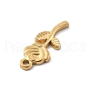 304 Stainless Steel Rhinestone Pendants STAS-D300-01G-01-2