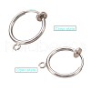 316 Surgical Stainless Steel Clip-on Hoop Earrings STAS-S101-15mm-01P-2
