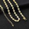 Eye Brass Link Chain Necklaces NJEW-M108-16G-4
