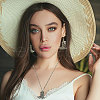 Bohemian Alloy Pendant Necklaces & Dangle Earrrings Sets for Women WG80A03-01-2