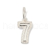 Number Series 925 Sterling Silver Charms STER-Q002-01H-1