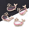 Alloy Resin Pendants RESI-R430-06D-LF-3