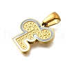 304 Stainless Steel Pendants STAS-K297-01G-E-2