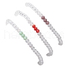 3Pcs Electroplate Glass Beads Stretch Bracelet set for Women BJEW-JB11397-5