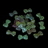 Bowknot UV Plating Luminous Rainbow Iridescent Acrylic Beads LACR-R001-03A-3