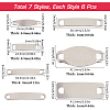 SUNNYCLUE 42Pcs 7 Styles 201 & 304 Stainless Steel Links/Connectors FIND-SC0011-50-2