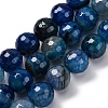 Natural Dragon Veins Agate(Dyed & Heated) Beads Strands G-K390-A06-01-2