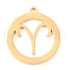 304 Stainless Steel Pendants STAS-O142-70G-K-1