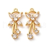 Brass Micro Pave Cubic Zirconia Pendants KK-F898-05G-1