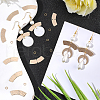 CREATCABIN 12Pcs Brass Micro Clear Cubic Zirconia Sun Stud Earring Findings KK-CN0002-26-4
