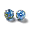 AB Color Transparent Crackle Acrylic Round Beads OACR-A013-04B-1