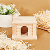 AHANDMAKER Pine Wood Hamster House DIY-GA0001-67-5