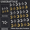 Unicraftale 120Pcs 6 Styles Tibetan Style Alloy Pendants TIBEP-UN0001-20-5