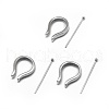 Rhodium Plated 925 Sterling Silver Pendant Bails STER-L057-081B-P-1
