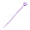 Flower Shape Silicone Cable Zip Ties AJEW-C034-01H-1