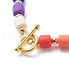 Rainbow Alloy Enamel Pendant Necklaces for Women NJEW-JN03991-5