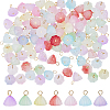 112Pcs 7 Styles Two Tone Acrylic Charms PALLOY-HY00033-1