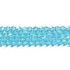 Transparent Electroplate Glass Beads Strands EGLA-A039-T3mm-L20-1