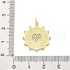 Brass Micro Pave Cubic Zirconia Pendants KK-D325-61G-02-3