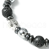 Natural Lava Rock Beaded Stretch Bracelets BJEW-JB09630-2