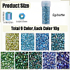 SUNNYCLUE 90g 9 colors 11/0 Two Cut Round Hole Glass Seed Beads SEED-SC0001-25A-2