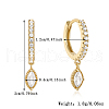S925 Sterling Silver Horse Eye Hoop Earrings AR6499-1-3
