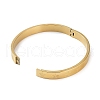 Ion Plating(IP) 304 Stainless Steel Grooved Star Bangles BJEW-F464-14G-3