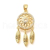 Brass Micro Pave Cubic Zirconia Pendants ZIRC-D275-05G-1