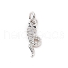 Brass Micro Pave Cubic Zirconia Pendants KK-C012-45P-1