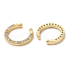 Rack Plating Brass Cuff Earrings with Rhinestone EJEW-D061-14G-2