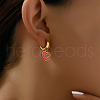 Stainless Steel Minimalist Heart-shaped Earrings for Women Vacation Date Casual Gift WC5302-1