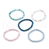 Natural Gemstone Stretch Bracelets BJEW-JB03738-1