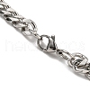 201 Stainless Steel Curb Chain Necklaces for Men NJEW-Q336-08E-P-5