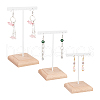 3Pcs 3 Sizes Iron T Bar Earring Display Stands EDIS-WH0012-36B-1