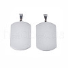 304 Stainless Steel Rectangle Big Pendants STAS-Q190-03-1