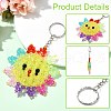 Plastic Beaded Pendant Keychain HJEW-CJC0009-01P-3