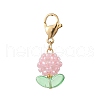 Flower Glass Seed Beads Beaded Pendant Decorations HJEW-MZ00195-3
