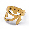 Eye of Ra/Re 304 Stainless Steel Adjustable Finger Rings RJEW-C074-03G-1