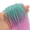 Transparent Painted Glass Beads Strands X1-DGLA-A034-T2mm-A10-2