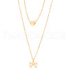 Alloy Double Layer Necklaces PW-WGE57FA-05-1