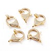 Brass Micro Pave Cubic Zirconia Lobster Claw Clasp ZIRC-I043-34G-02-1