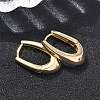 U-Shaped Brass Hoop Earrings EJEW-D320-14G-2