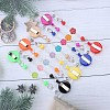 ARRICRAFT 60Pcs 10 Colors UV Plating Iridescent Acrylic Beads MACR-AR0001-23-5