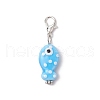 12Pcs Handmade Porcelain Fish Pendant Decorations HJEW-JM03263-4