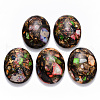 Assembled Synthetic Imperial Jasper and Bronzite  Cabochons G-R457-01A-1