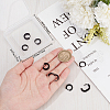 Beebeecraft 4pairs 2 Styles 304 Stainless Steel Hoop Earrings EJEW-BBC0001-44-3