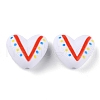 Printed Opaque Acrylic Beads OACR-K005-09-3